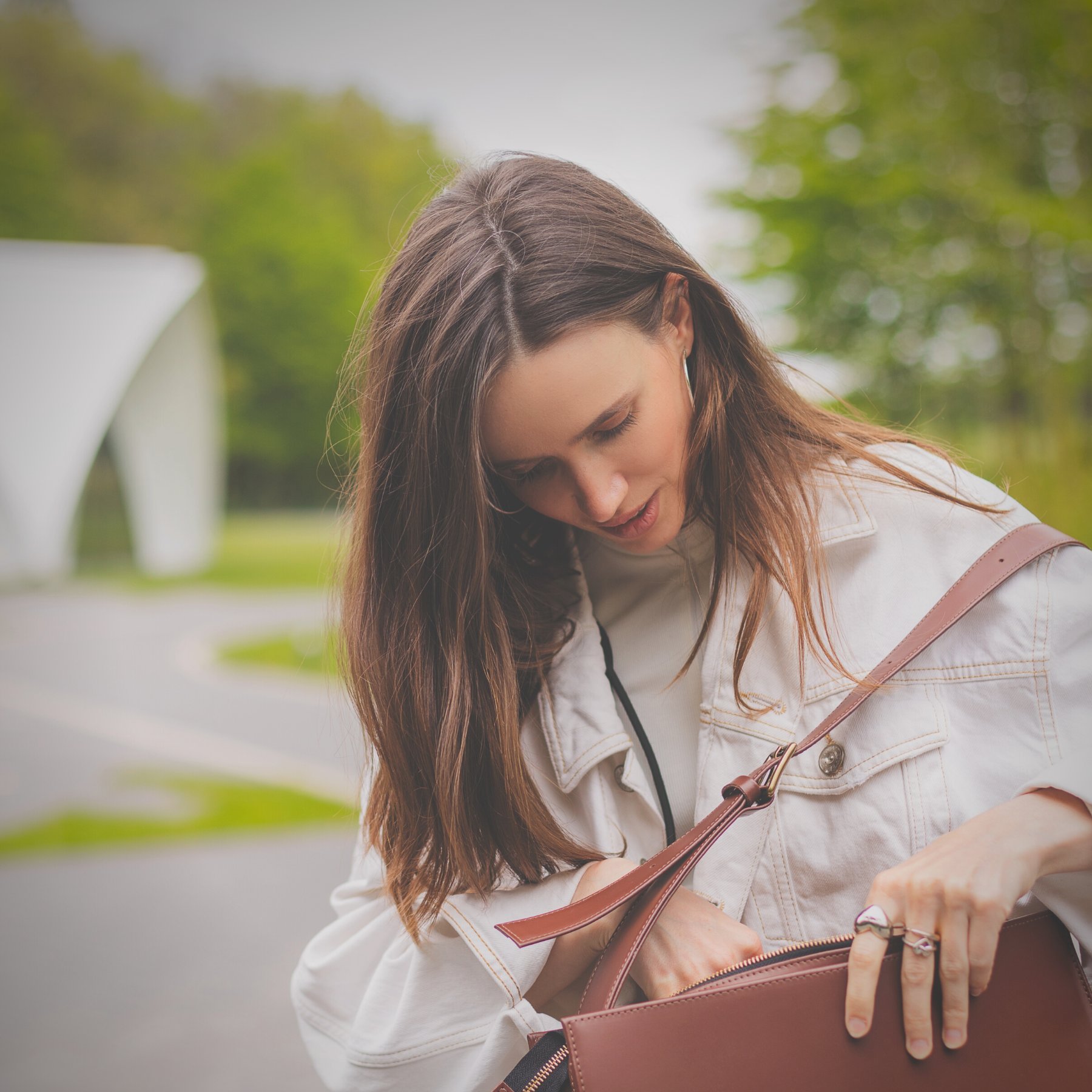 Woman with purse